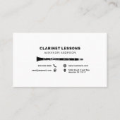 クラリネットのレッスン 名刺 (裏面)