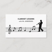 クラリネットのレッスン 名刺 (正面)