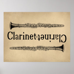 クラリネットのヴィンテージ ポスター
