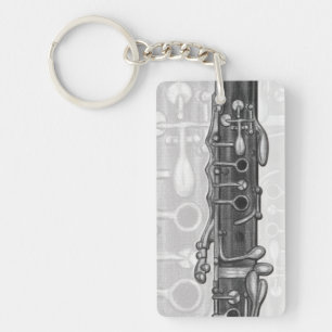 クラリネットの上部の共同パーソナライズな音楽Keychain キーホルダー