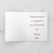 クラリネットの先生のためのクリスマスカード シーズンカード (内部)