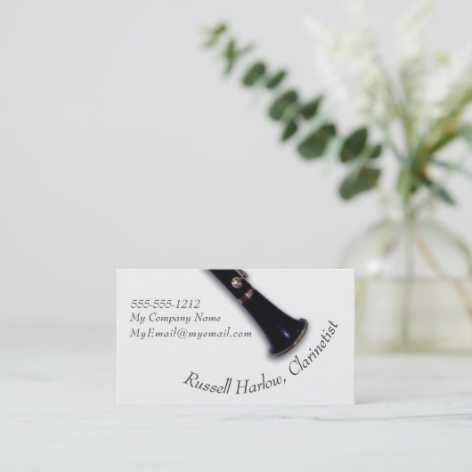 クラリネットの名刺 名刺 (スタンド正面)