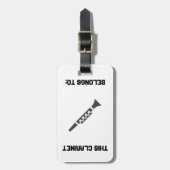 クラリネットの認識票 ラゲッジタグ (正面縦)