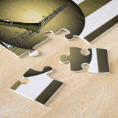 クラリネットの~の音階の~の音楽的な地球の~Stripes ジグソーパズル (側面)