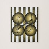 クラリネットの~の音階の~の音楽的な地球の~Stripes ジグソーパズル (縦)