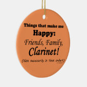 クラリネットは私を幸せにする セラミックオーナメント (右)