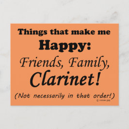 クラリネットは私を幸せにする ポストカード