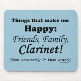 クラリネットは私を幸せにする マウスパッド