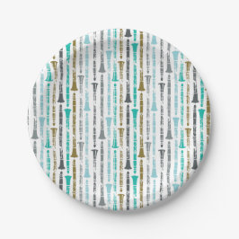 クラリネットをテーマにした ペーパープレート