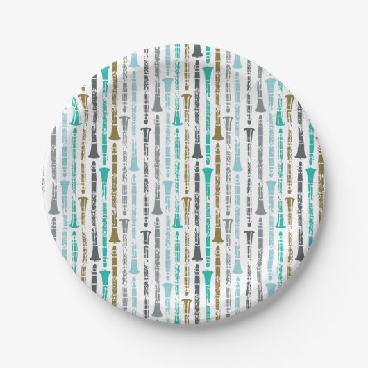 クラリネットをテーマにした ペーパープレート (正面)