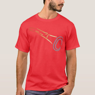 クラリネットを描く女の子 Tシャツ