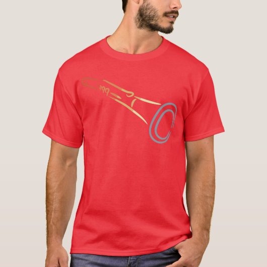 クラリネットを描く女の子 Tシャツ (正面)