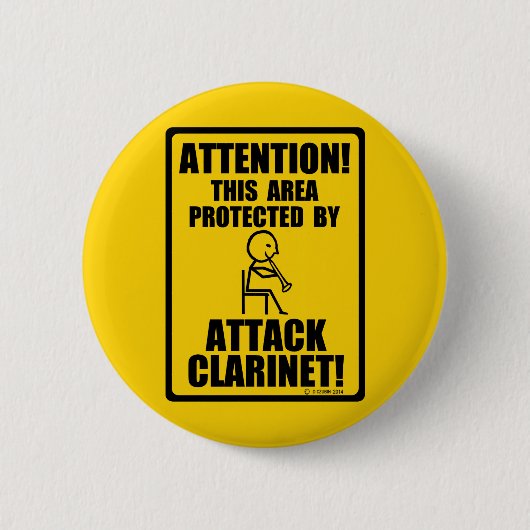 クラリネットを攻撃 缶バッジ (正面)