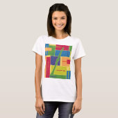 クラリネットカラーブロックレディースTシャツ Tシャツ (正面フル)