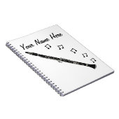 クラリネットクラリネティストミュージシャンミュージック先生カスタム ノートブック (右側)