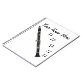 クラリネットクラリネティストミュージシャンミュージック先生カスタム ノートブック (左側)