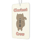 クラリネットクルーかわいい猫ピンク カーエアーフレッシュナー (左)