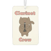 クラリネットクルーかわいい猫ピンク カーエアーフレッシュナー (裏面)