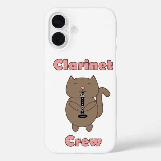 クラリネットクルーブラウンキャットピンク Case-Mate iPhoneケース (裏面)