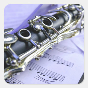 クラリネットシート音楽楽団 スクエアシール