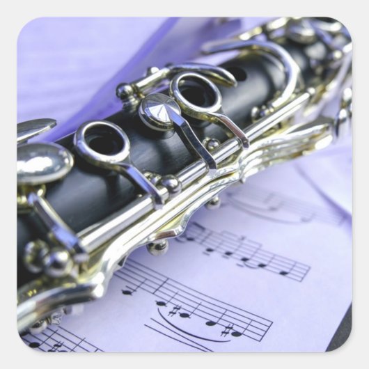 クラリネットシート音楽楽団 スクエアシール (正面)