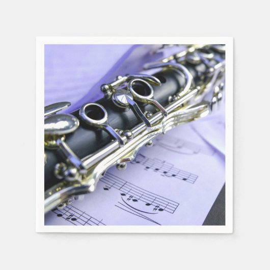 クラリネットシート音楽楽団 スタンダードカクテルナプキン (正面)