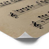 クラリネットシート音楽 ポスター (角)