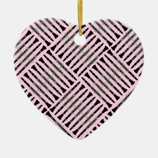 クラリネットハッチング セラミックオーナメント (正面)