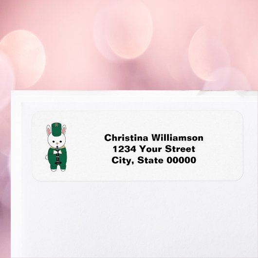 クラリネットバンドラビットグリーン差出人住所 ラベル