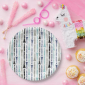 クラリネットパターン ペーパープレート (パーティー)