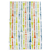 クラリネットパターン ミディアムペーパーバッグ (裏面)