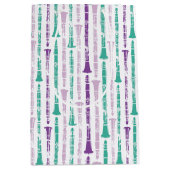 クラリネットパターン ミディアムペーパーバッグ (正面)