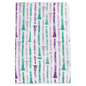 クラリネットパターン ミディアムペーパーバッグ (裏面)