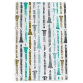 クラリネットパターン ミディアムペーパーバッグ (正面)