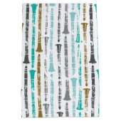 クラリネットパターン ミディアムペーパーバッグ (裏面)