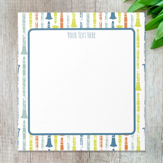 クラリネットパーソナライズされたミュージカル楽器ギフト ノートパッド