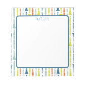 クラリネットパーソナライズされたミュージカル楽器ギフト ノートパッド (正面)