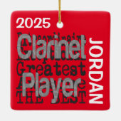 クラリネットプレイヤーエクストラノーネアカスタム セラミックオーナメント (裏面)