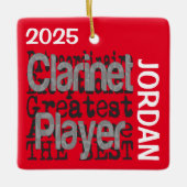 クラリネットプレイヤーエクストラノーネアカスタム セラミックオーナメント (正面)