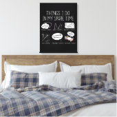 クラリネットプレイヤーメンオーケストラおもしろいクラリネット キャンバスプリント (インサイチュ (寝室))