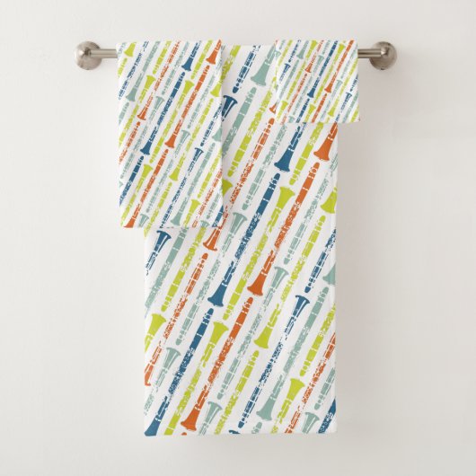 クラリネットプレーヤギフトミュージックマーチングバンドギーク バスタオルセット (インサイチュ)