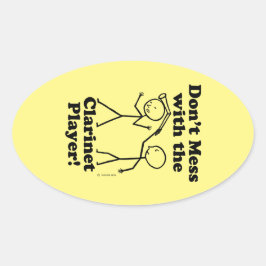 クラリネットプレーヤーのオーバルステッカーで混乱してはいけない 楕円形シール