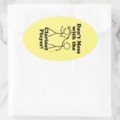 クラリネットプレーヤーのオーバルステッカーで混乱してはいけない 楕円形シール (バッグ)