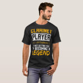クラリネットプレーヤーのクラリネット凡例 Tシャツ (正面フル)