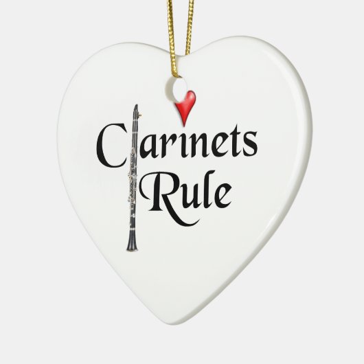 クラリネットプレーヤーのミュージシャンのオーナメント色 セラミックオーナメント (左)