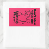 クラリネットプレーヤーの長方形Stで混乱しない 長方形シール (バッグ)