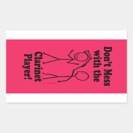 クラリネットプレーヤーの長方形Stで混乱しない 長方形シール