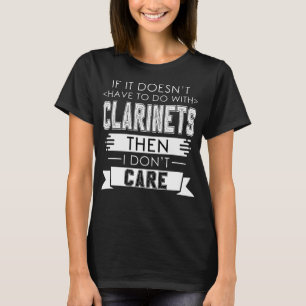 クラリネットプレーヤーミュージック楽器クラリネット Tシャツ