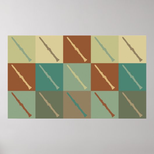 クラリネットポップ・アートのアート ポスター (正面)