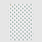 クラリネットマーチングバンドラビットグリーン金ゴールド ゴルフタオル (正面)